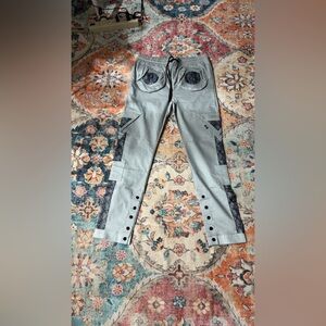 Thc Stylish Gray Snakeskin Men's Pants